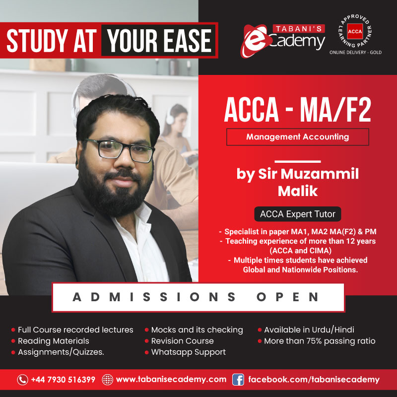 MA/F2 | Management Accounting (Urdu/Hindi) Course by Muzammil