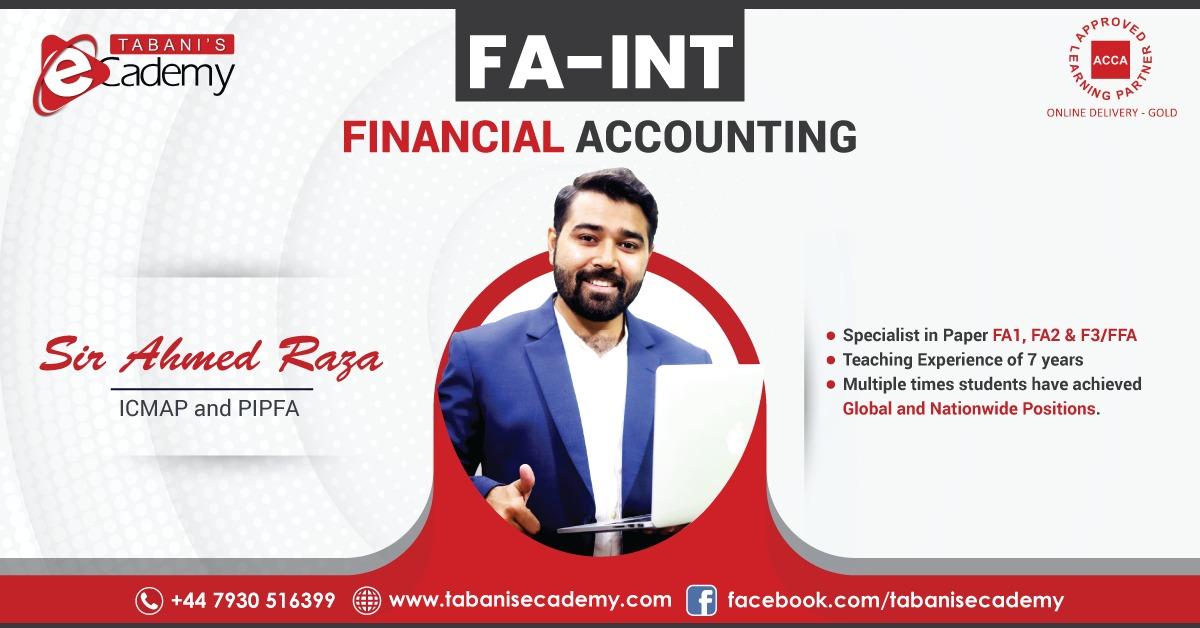 FFA I F3 Financial Accounting by Ahmed Raza Khan