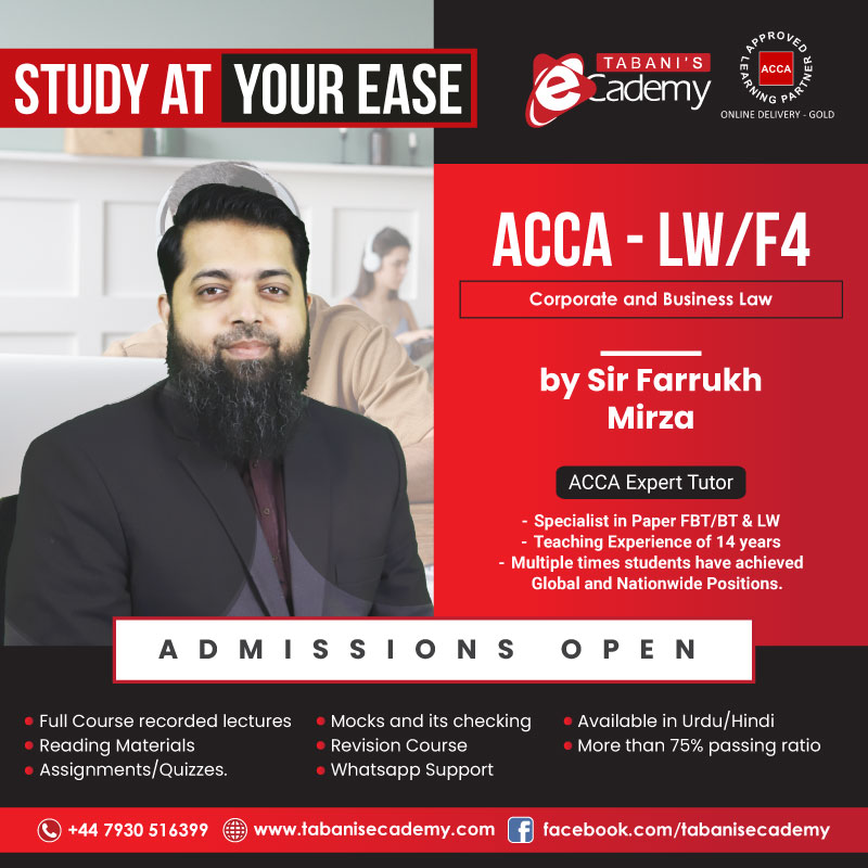 LW | Corporate and Business Law (Urdu)" taught by Farrukh Mirza