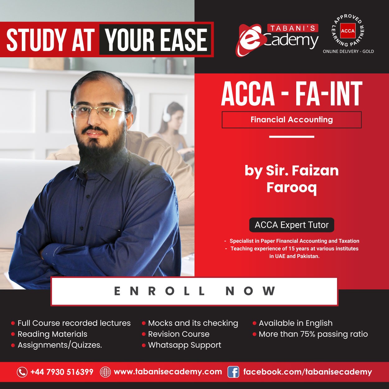 F3 / FA-INT | Financial Accounting (English) | By Faizan Farooq